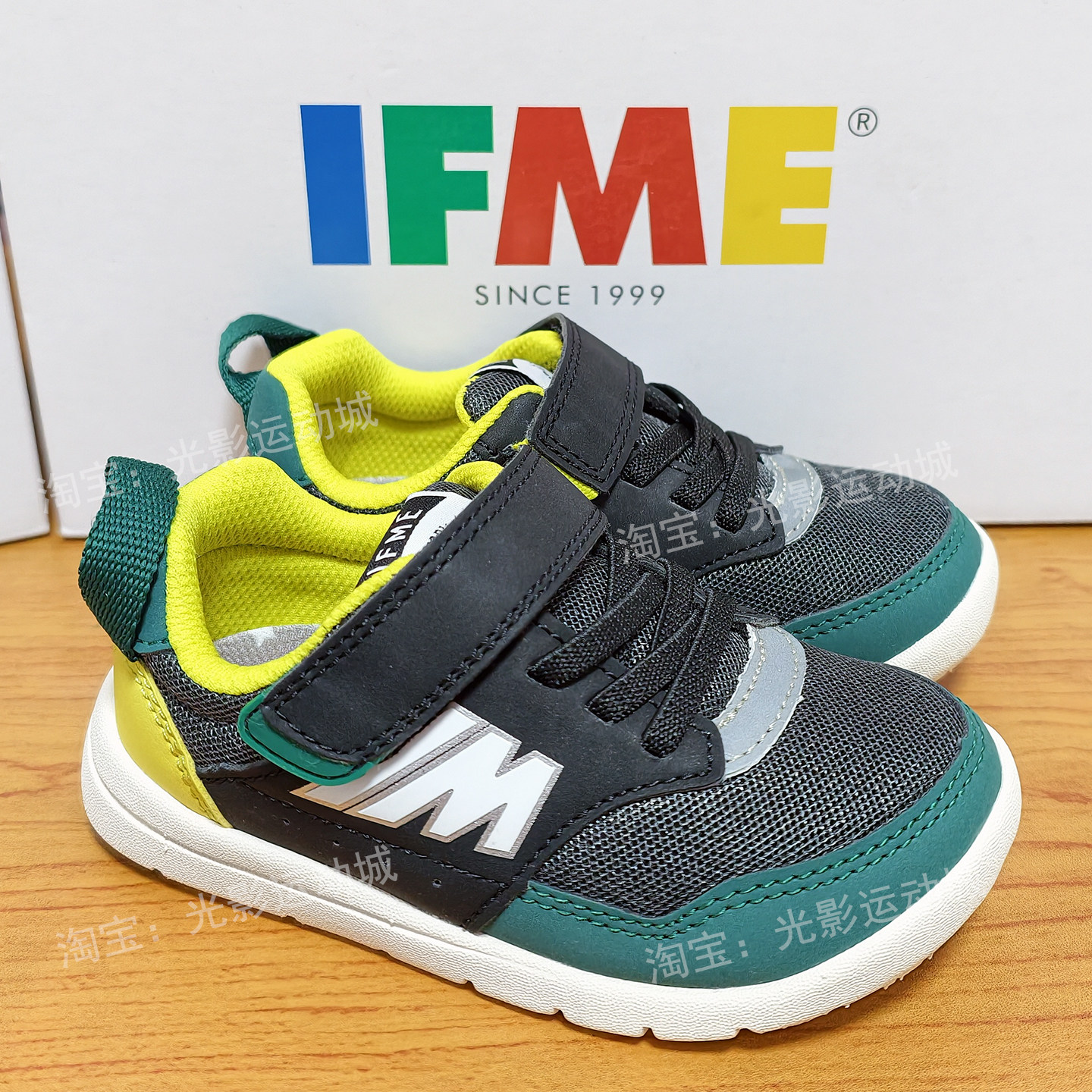 内长16.5IFME透气魔术贴运动鞋