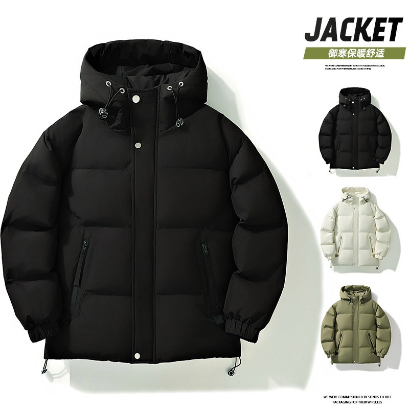 冬款户外宽松连帽羽绒服