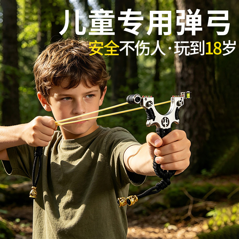 儿童专用弹弓户外玩具高精度高强度男孩小学生礼物安全耐用不伤手