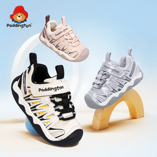 帕丁顿熊儿童运动鞋男女童2026春季新款防撞鞋头学步机能鞋魔术贴