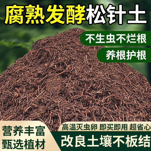 腐熟松针土粉碎发酵养花君子兰土壤通用有机种菜兰花专用不掺土