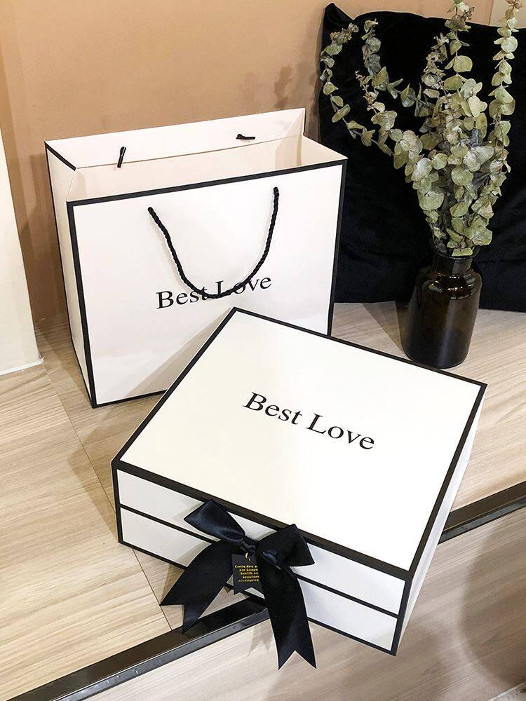 礼物盒子ins风女生版口t红礼盒空盒网红少女心生日礼品包装盒伴手