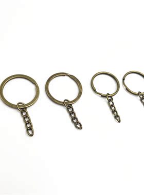 复古青铜钥匙圈挂链金属钥匙环手工挂件 diy饰品配件材料厂家直销
