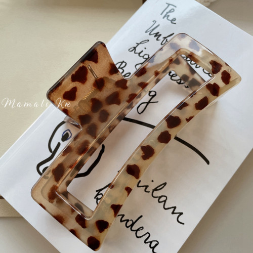 甜酷ins豹纹超大号抓夹