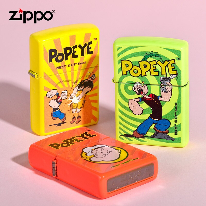 美国zippo官方正品原装芝宝防风打火机彩印大力水手卡通个性创意