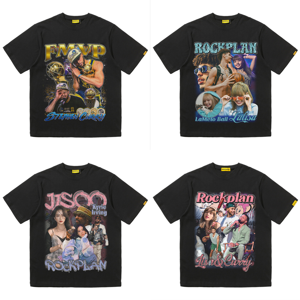 摇滚计划美式T恤印花短袖