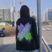 男女情侣外套秋季 SSUR PLUS联名PCMY教练夹克潮牌 上衣