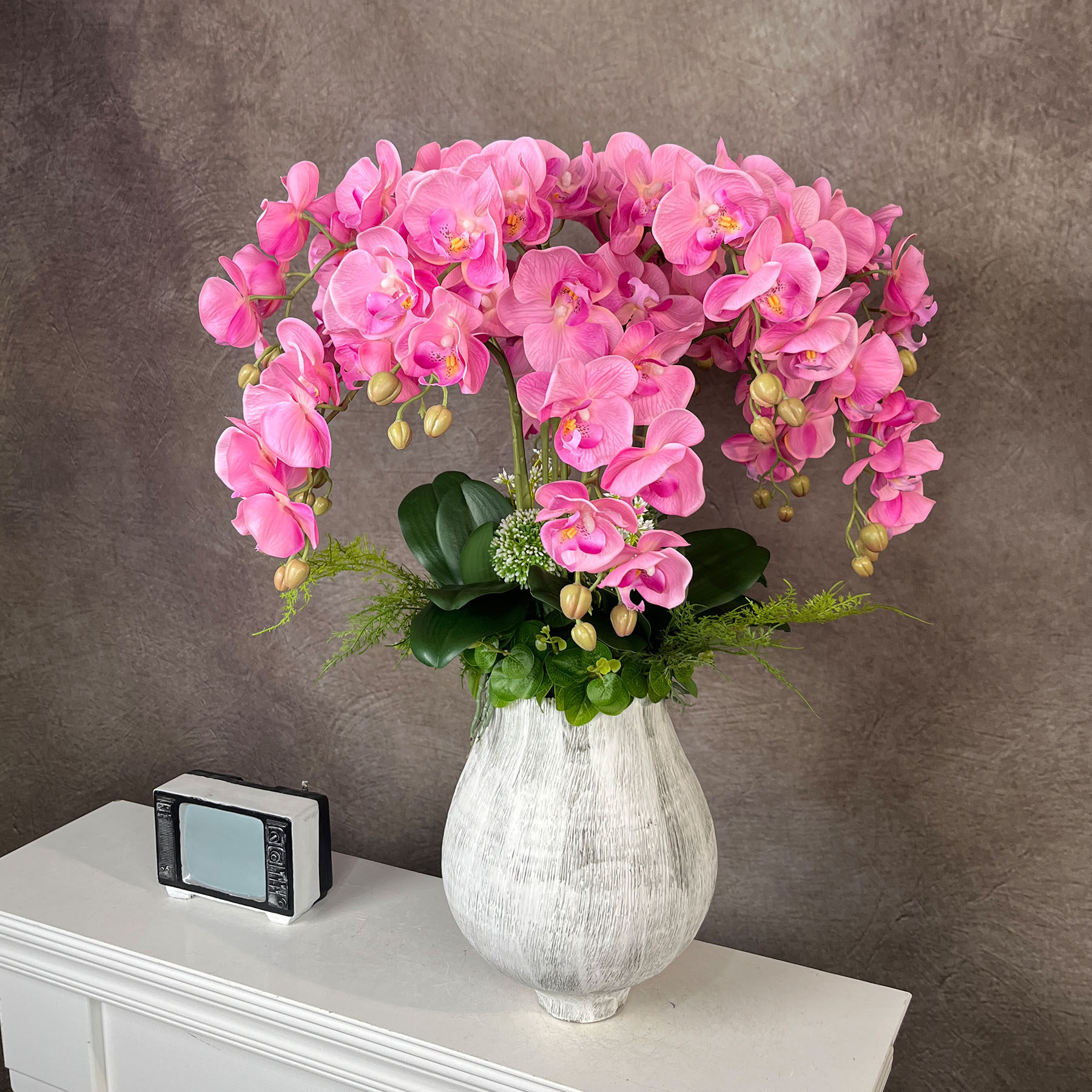 手感蝴蝶兰花艺仿真花玄关装饰插花中式摆设花客厅电视柜假花,家居饰品,仿真花/假花,淘宝优惠券,粉丝福利购,淘宝优惠卷