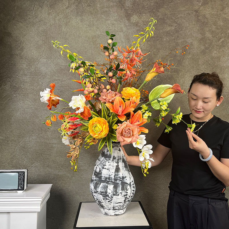 客厅高级仿生花束复古装饰花卉仿真花高档假花大束电视柜摆花假话,家居饰品,仿真花/假花,淘宝优惠券,粉丝福利购,淘宝优惠卷
