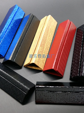 特价三角形首饰盒工厂定制烫金印LOGO纸板包装盒礼盒单支装钢笔盒