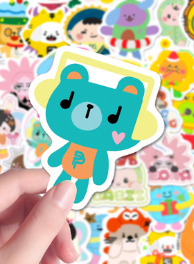 新款张GMM2贴画可爱卡通吉米海jimmysea娃娃彩绘涂鸦手账素材装饰