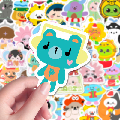 新款张GMM2贴画可爱卡通吉米海jimmysea娃娃彩绘涂鸦手账素材装饰