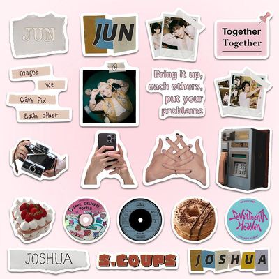 新款svt贴纸书克拉的seventeen手账素材帅气高颜值周边diy手机壳