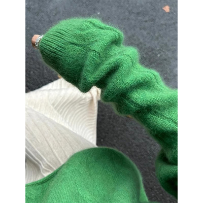 V领麻花毛衣宽松软糯羊毛针织衫