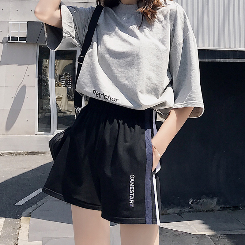 11月30日最新优惠运动女夏韩版宽松高腰2019潮三分裤