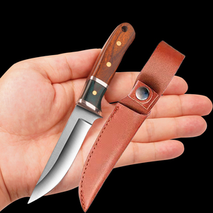 随身便携蒙古族手把肉刀家用锋利不锈钢水果小刀削皮刀餐刀手扒刀