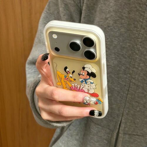 韩系ins卡通透黄米奇布鲁托适用iPhone17promax手机壳苹果15pro新款16半透磨砂13女14硬壳15可爱17防摔保护套