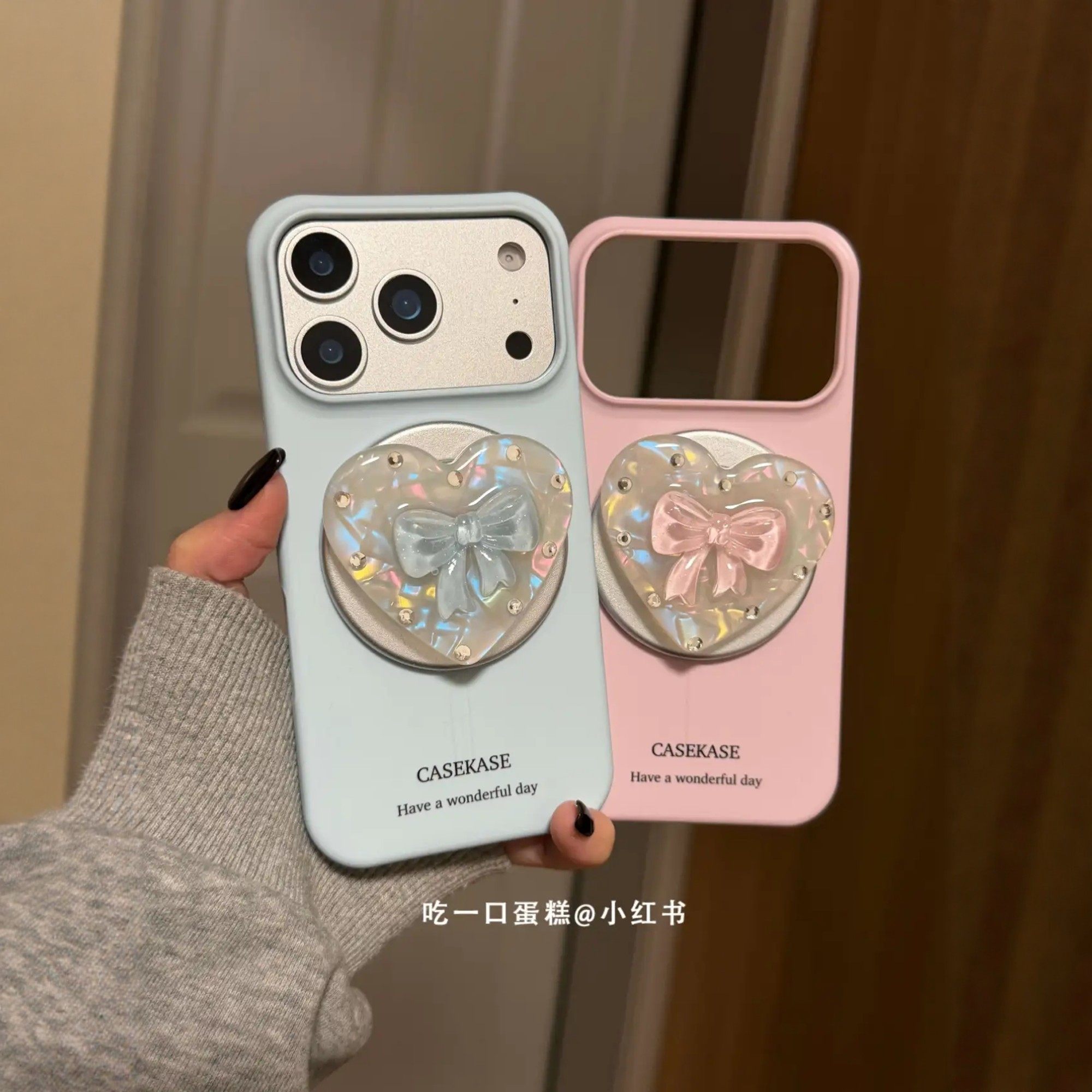 韩风ins纯色贝壳纹爱心蝴蝶结磁吸支架适用iPhone17promax手机壳苹果15pro新款17pro菲林硬壳16pro半包保护套,3C数码配件,手机保护套/壳,淘宝优惠券,粉丝福利购,淘宝优惠卷