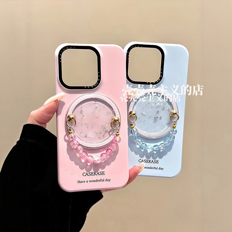 韩国ins小众滴胶闪粉星星手机壳