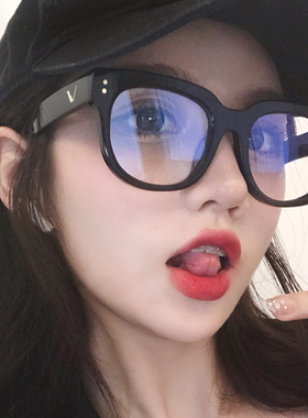 眼镜近视gm黑框眼镜大脸显脸小瘦unac网上配镜光学成品防蓝光眼镜