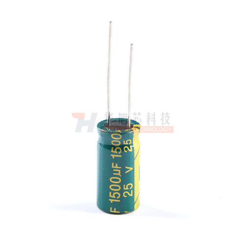 直插电解电容 25V 1500UF  ±20% 体积 10*20mm  高频低阻 (10只)
