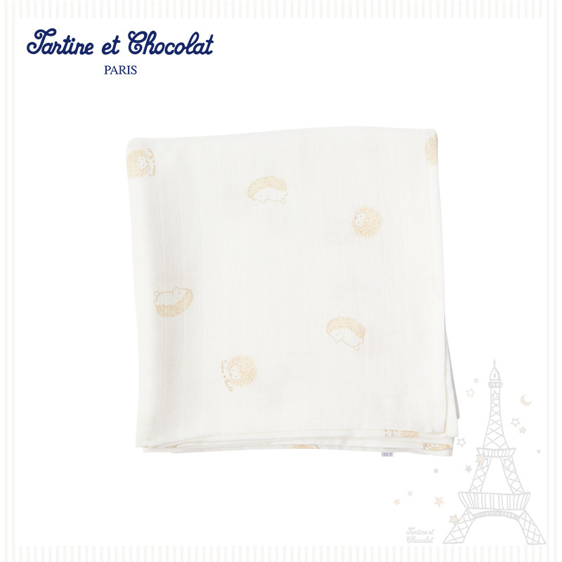 tartineetchocolat法国巧克力童装新品新生儿印花毯子礼盒