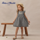 tartineetchocolat法国巧克力童装 格子连衣裙 女童无袖 25夏季 新款