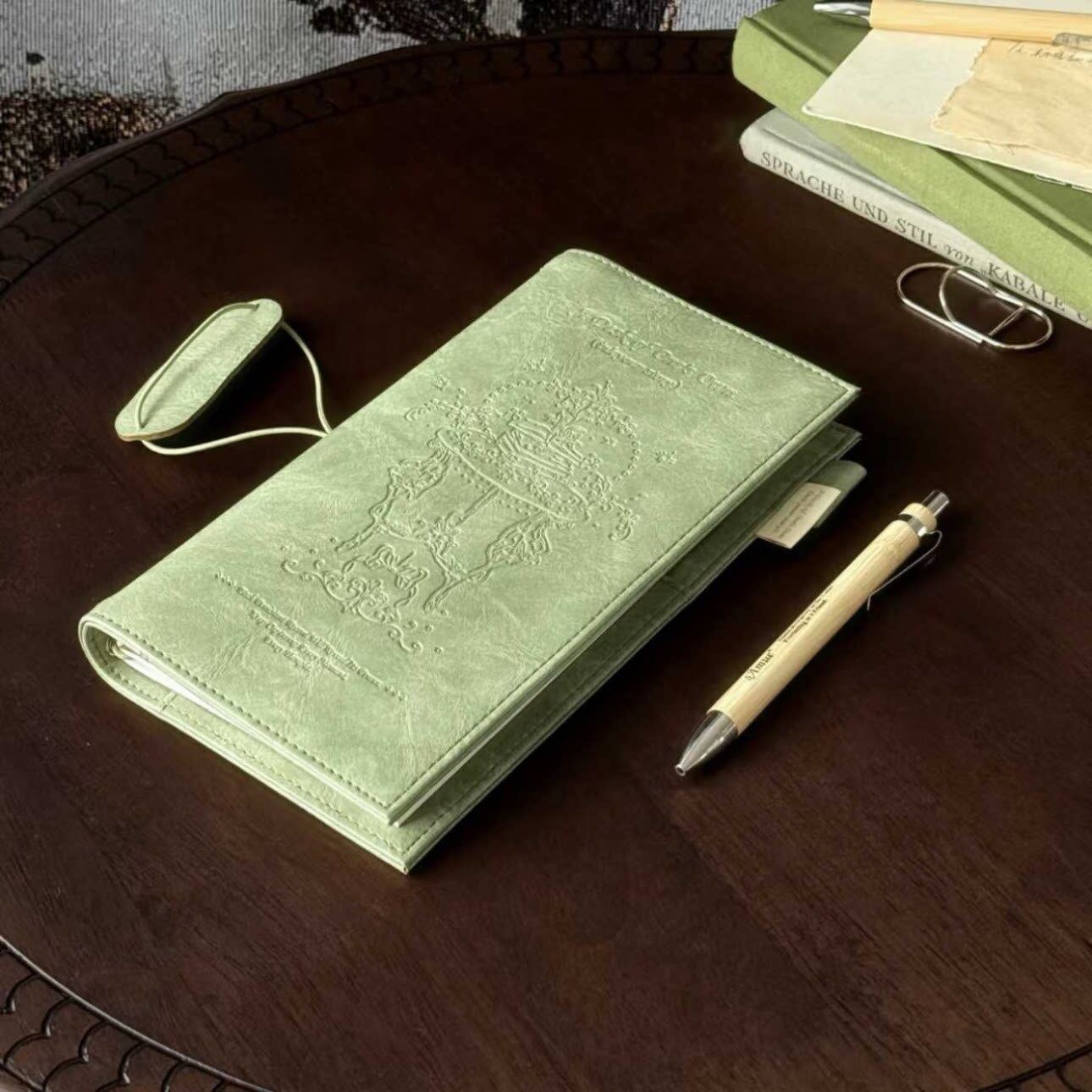 古董花园TN标准随身旅行手帐本复古高颜值随身记录本皮日记事本子