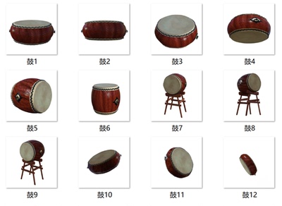 须臾素材12个大鼓cosplay合成