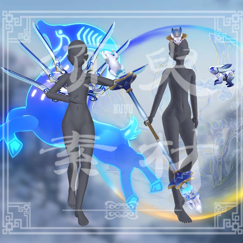 青花瓷拉克丝刀妹cos后期素材