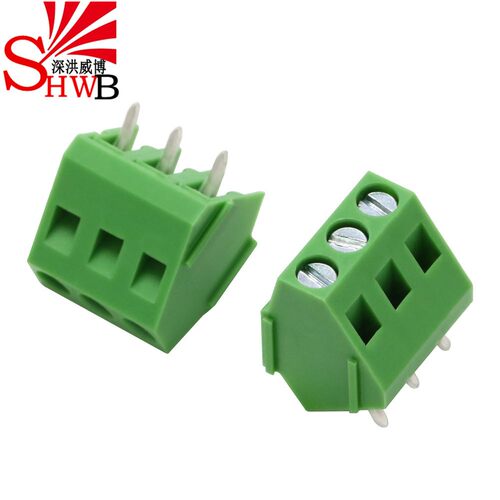 DG/KF103-5.0-3P位接线端子螺钉式PCB端子间距5.0mm 45度斜角