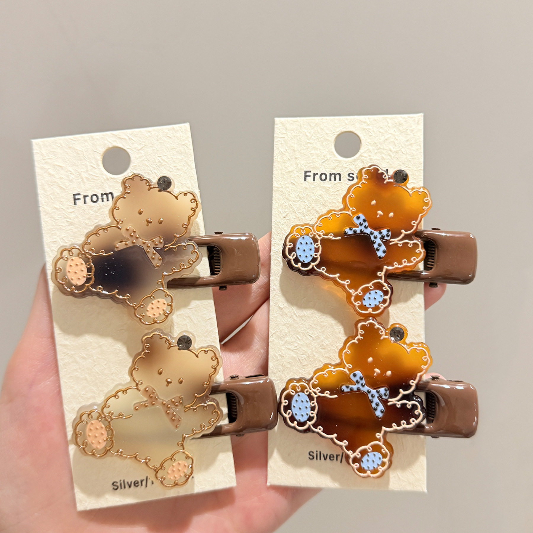 韩国东大门可爱卡通小熊发夹甜美发饰