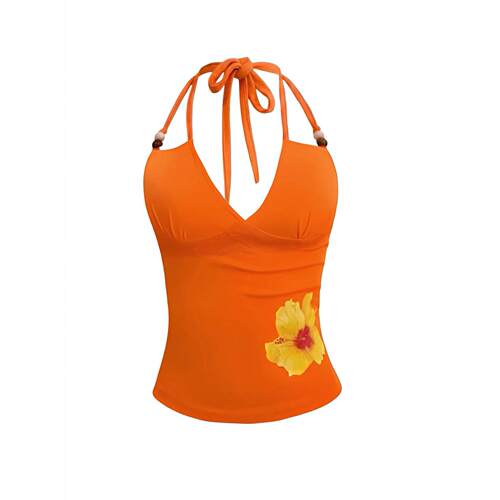 American Style Sexy Halter Top Tank Dress for Women Summer