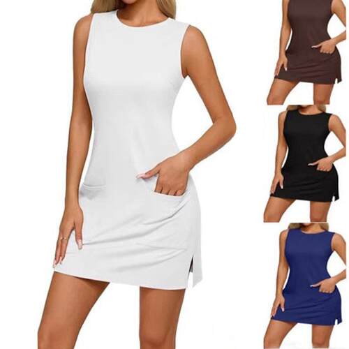 Yolabra Summer Women Casual Dress Sleeveless T Shirt Style