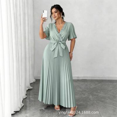 Plus Size One-Shoulder Dress Bold All-Over Print Fitted