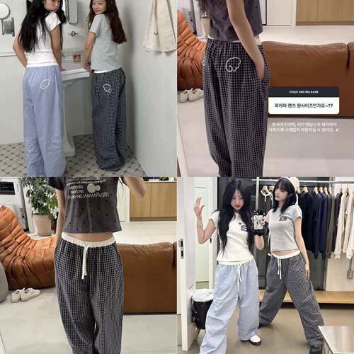 Men's High Cotton Vertical Striped Wide Leg Pants Elastic