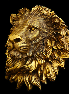 狮子头门口挂件兽头纯铜