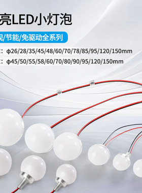 5v12v24v220v LED小灯泡化妆试衣镜前灯泡广告装饰半球圆球小灯泡