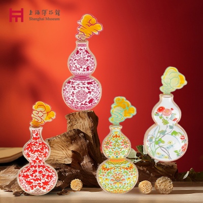 上海博物馆金属冰箱贴福禄寿财