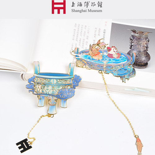 上海博物馆金属书签镂空中国风