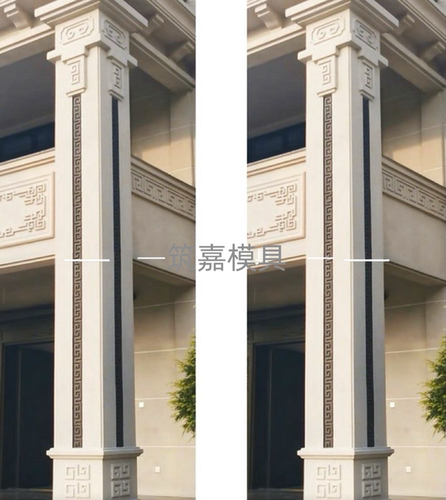 罗马柱柱子门厅柱方柱造型模板回纹新中式建筑别墅大门水泥模具