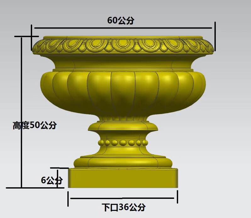 别墅花盆圆花盆欧式模具塑料花盆模具水泥花盆模具GRC水泥构件 基础建材 建筑模板 原图主图