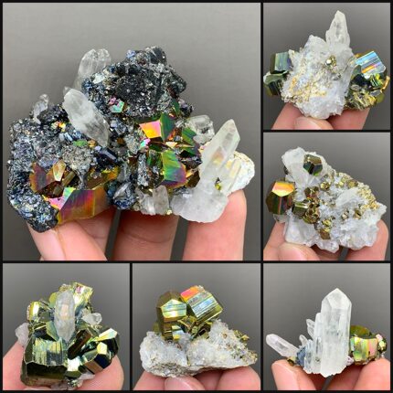黄铁矿彩色印尼天然优质矿物晶体矿石标本收藏观赏原石摆件低质