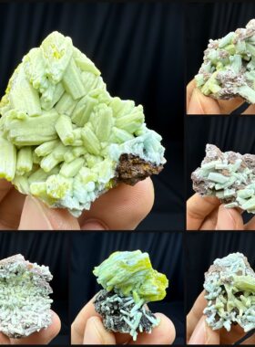 广西水磷铝铅矿天然矿物晶体矿石
