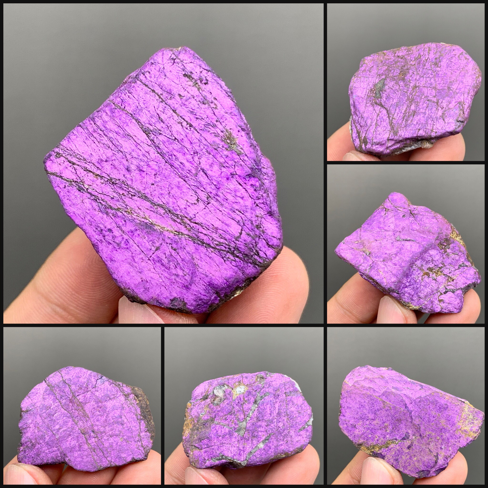 紫色矿物 紫磷铁锰矿 纳米比亚天然矿物晶体矿石标本收藏观赏原石