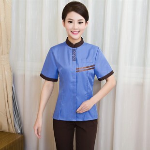 新款保洁服长袖秋冬酒店宾馆客房服务员短袖物N业家政家庭PA工作