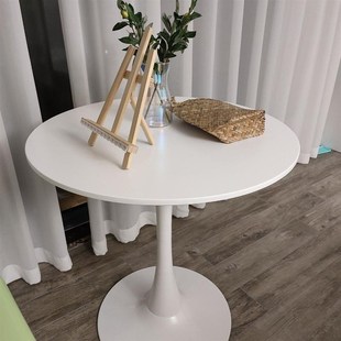 优选北欧简约接待洽谈桌椅休闲A家用阳台餐桌奶茶店郁金香岩板小