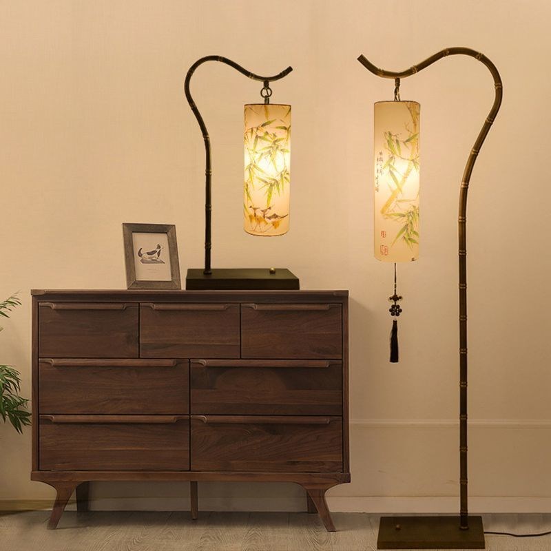 优选新中式e落地灯古风国潮中式古典中国风仿古立式台灯创意竹子