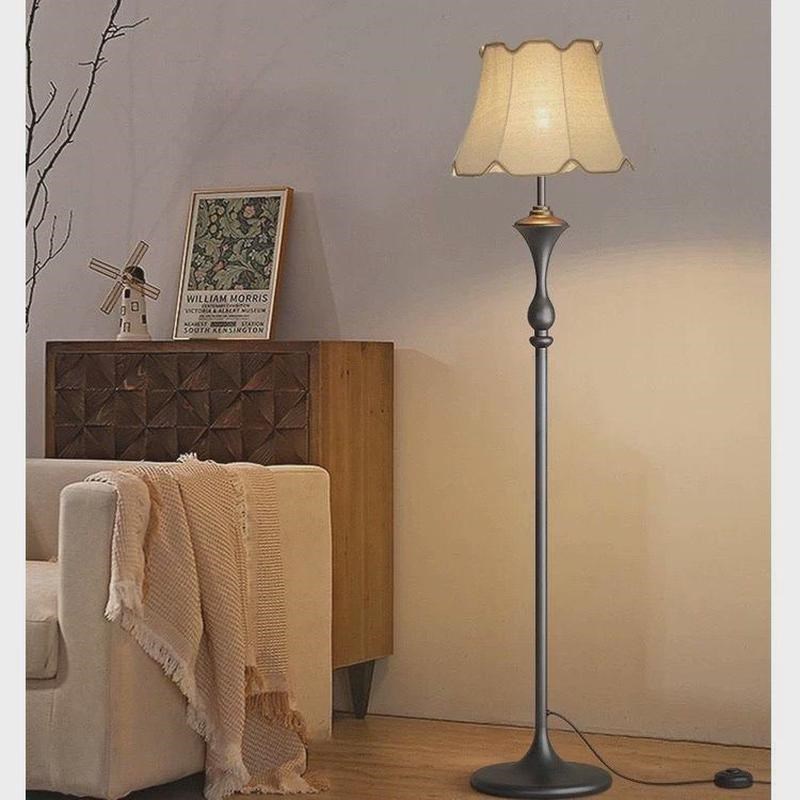 优选美式a复古茶几落地灯沙发客厅卧室书房圆桌置物立式中古护眼