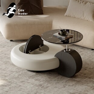 优选Tide leader简约现代可升降异形茶几设Q计师小户型创意沙发茶
